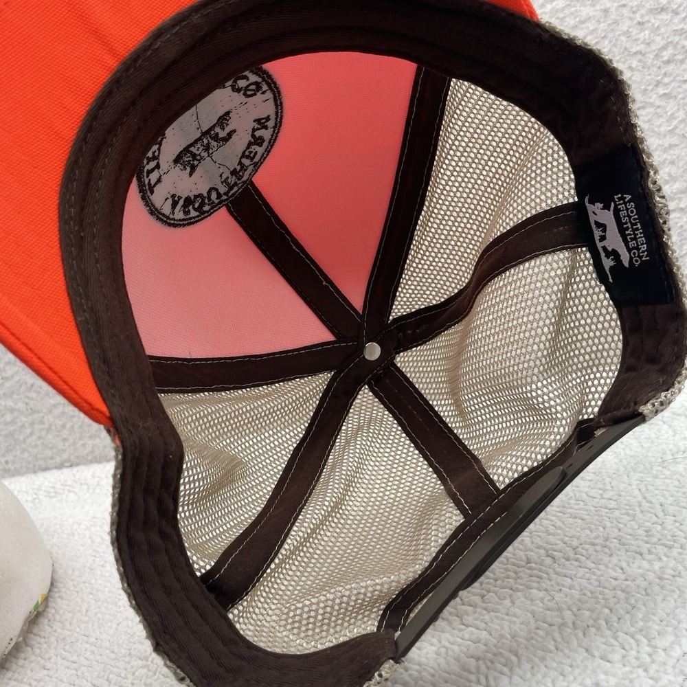 A Southern Lifestyle Co Trucker Hat Snapback Dog Orange Hi-Vis Safety Hunting - Picture 7 of 8